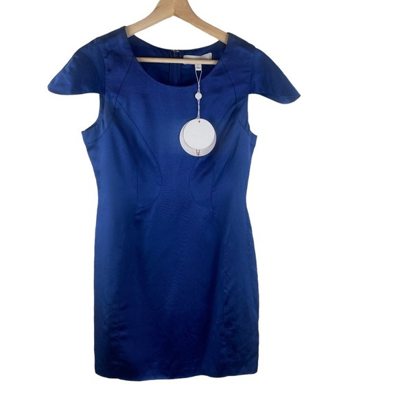 Finders Keepers Blue Back Cutout Mini Dress Size Large NWT - Picture 3 of 7